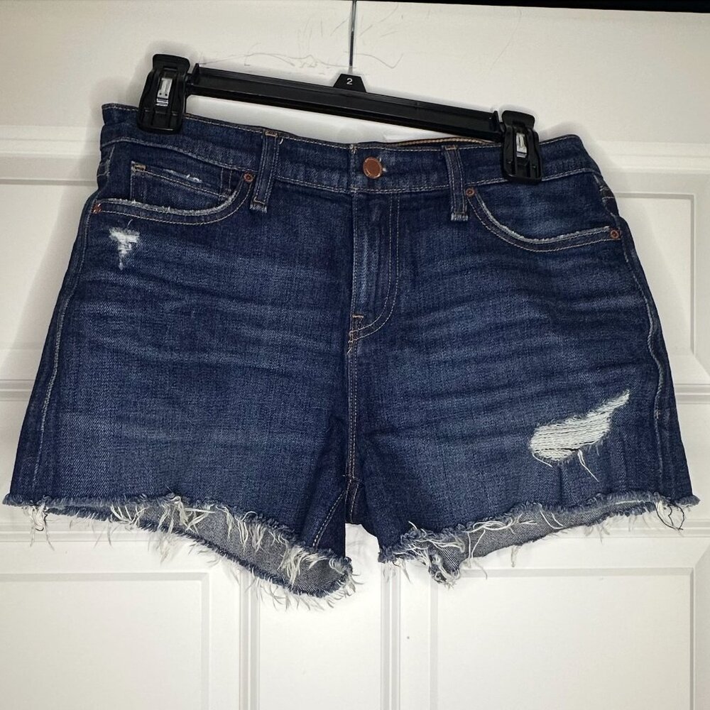 Hudson Jeans Gemma Mid-Rise Denim Shorts – Dark Wash – Size 26